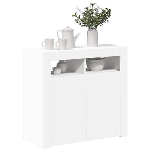 Sideboard mit LED Weiß 80x35x75 cm