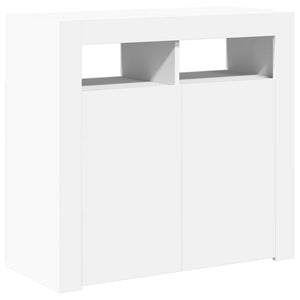 Sideboard mit LED Weiß 80x35x75 cm