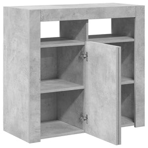 Sideboard mit LED Betongrau 80x35x75cm