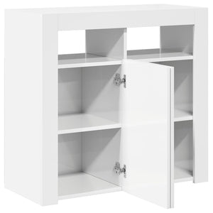 Sideboard Weiß Hochglanz mit LED 80cm