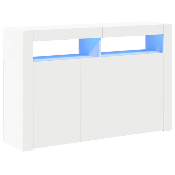 Sideboard mit LED Weiß 115,5 cm