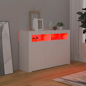 Sideboard mit LED Weiß 115,5 cm