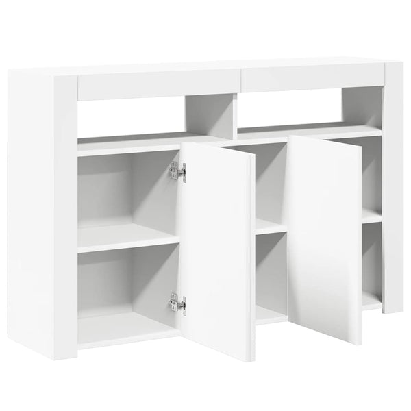 Sideboard mit LED Weiß 115,5 cm
