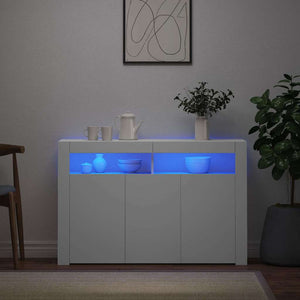 Sideboard mit LED Weiß 115,5 cm