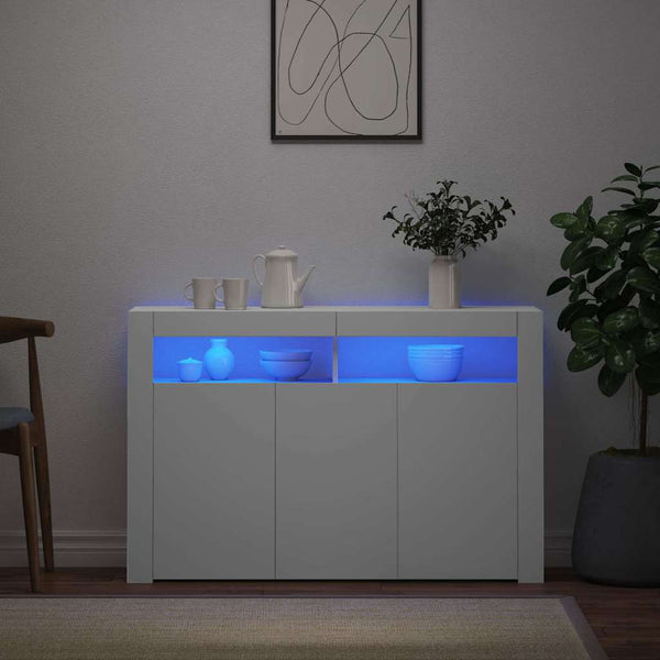 Sideboard mit LED Weiß 115,5 cm