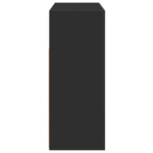 Schwarzes Sideboard mit LED-Leuchten 115,5 cm