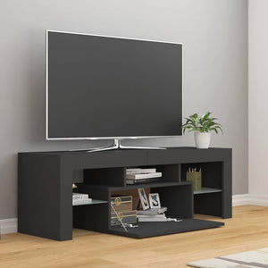 TV-Schrank Grau mit LED 120 cm