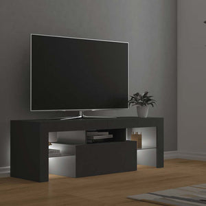 TV-Schrank Grau mit LED 120 cm