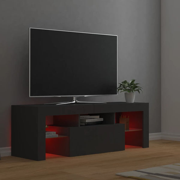 TV-Schrank Grau mit LED 120 cm