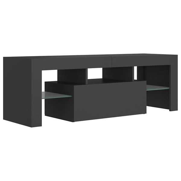 TV-Schrank Grau mit LED 120 cm