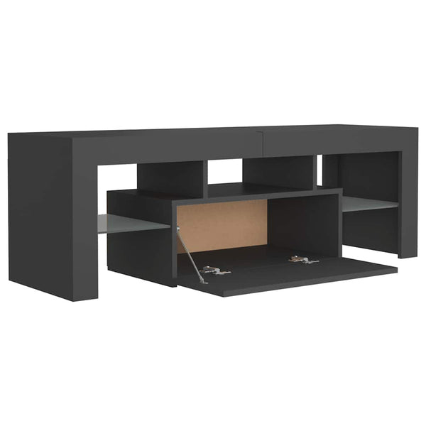 TV-Schrank Grau mit LED 120 cm