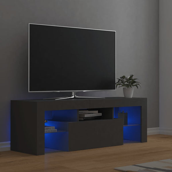 TV-Schrank Grau mit LED 120 cm