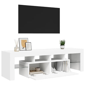 TV-Schrank Weiß mit LED 140 cm