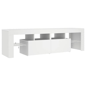TV-Schrank Weiß mit LED 140 cm