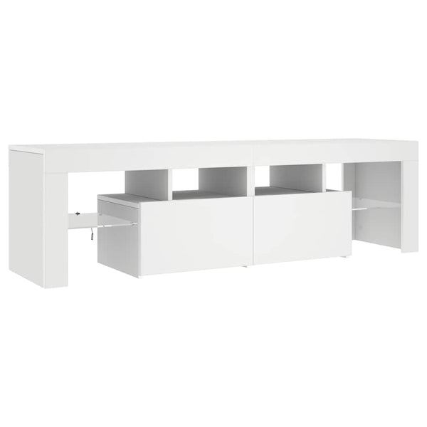TV-Schrank Weiß mit LED 140 cm