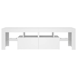 TV-Schrank Weiß mit LED 140 cm