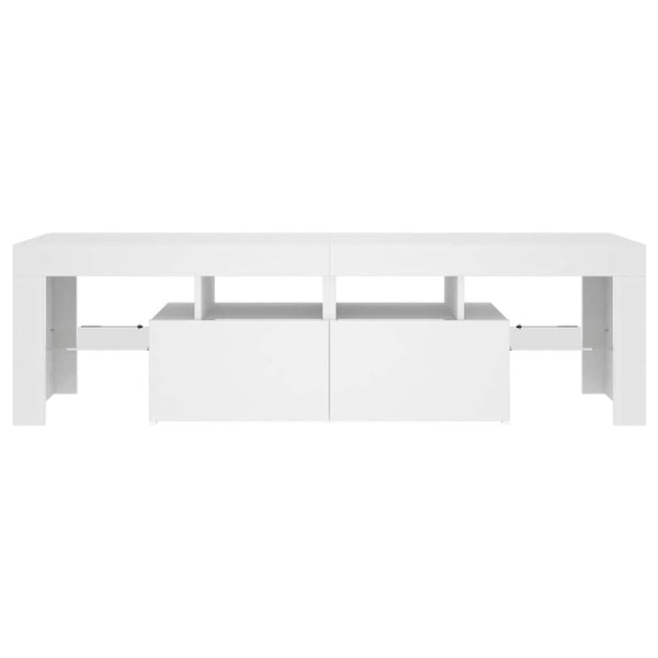 TV-Schrank Weiß mit LED 140 cm