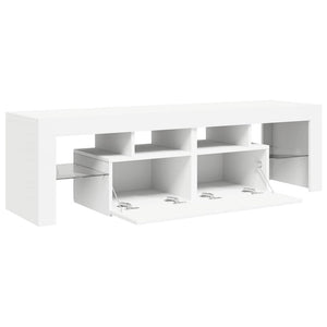TV-Schrank Weiß mit LED 140 cm