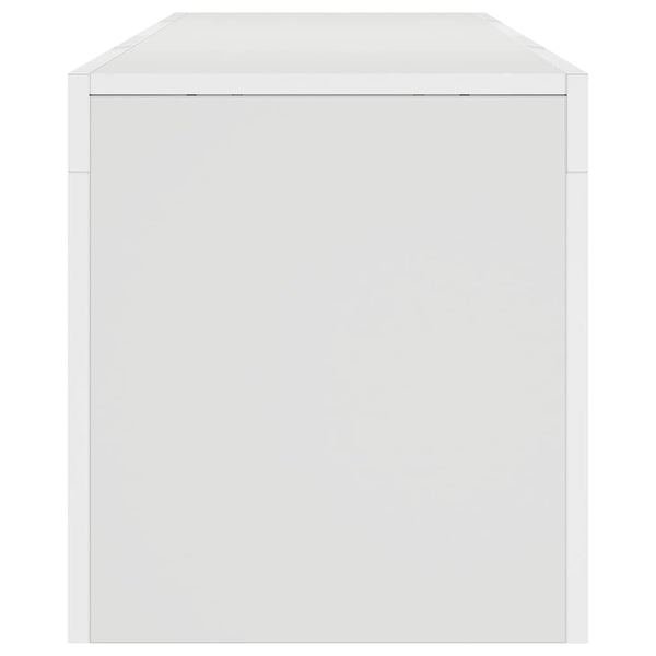 TV-Schrank Weiß mit LED 140 cm