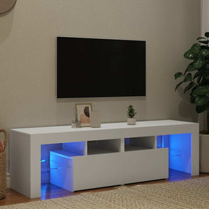 TV-Schrank Weiß mit LED 140 cm