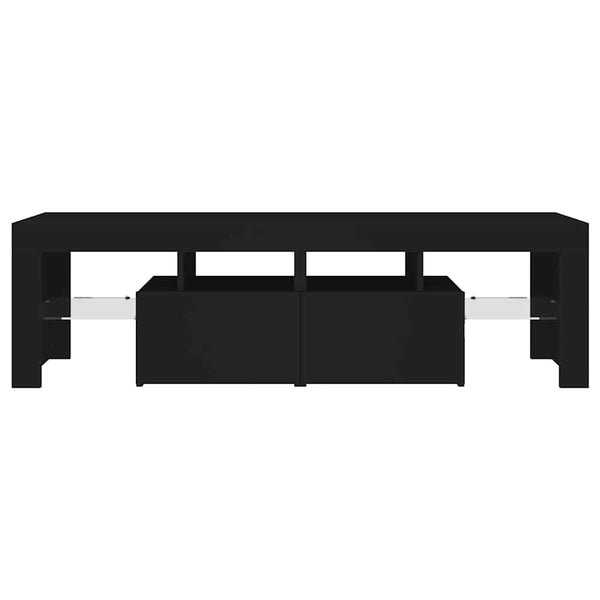 Meuble TV vidaXL avec éclairage LED Noir 140x36,5x40 cm