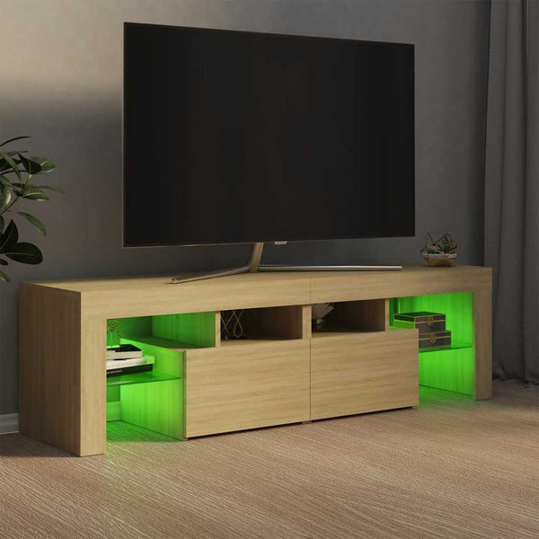 TV-Schrank Sonoma Eiche mit LED 140 cm