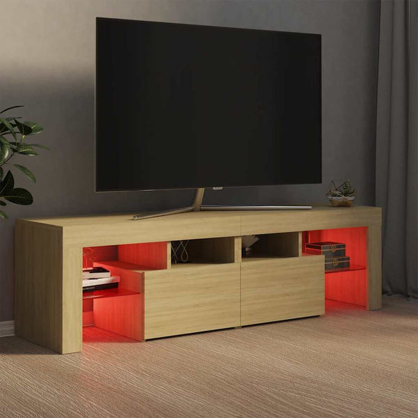 TV-Schrank Sonoma Eiche mit LED 140 cm