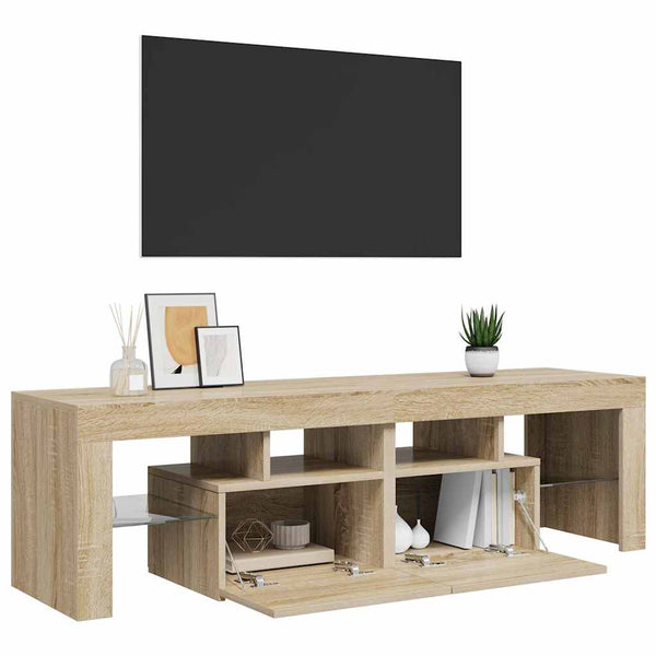 TV-Schrank Sonoma Eiche mit LED 140 cm