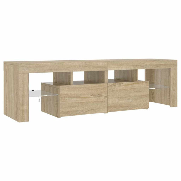 TV-Schrank Sonoma Eiche mit LED 140 cm