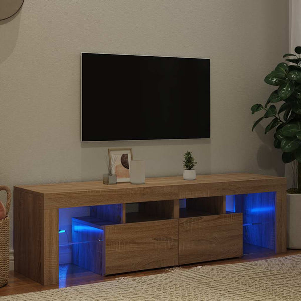 TV-Schrank Sonoma Eiche mit LED 140 cm