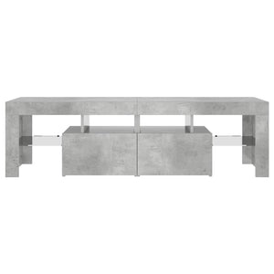 Meuble TV vidaXL avec éclairage LED Gris béton 140x36,5x40 cm