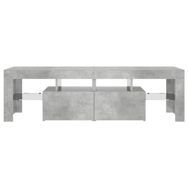 Meuble TV vidaXL avec éclairage LED Gris béton 140x36,5x40 cm