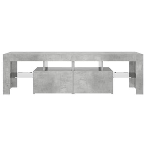 Meuble TV vidaXL avec éclairage LED Gris béton 140x36,5x40 cm
