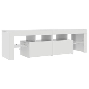 TV-Schrank Weiß Hochglanz mit LED 140cm