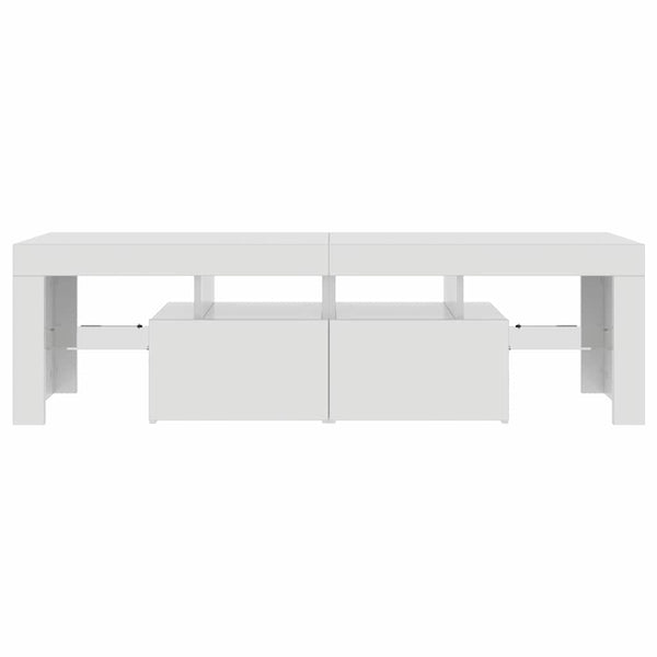 TV-Schrank Weiß Hochglanz mit LED 140cm
