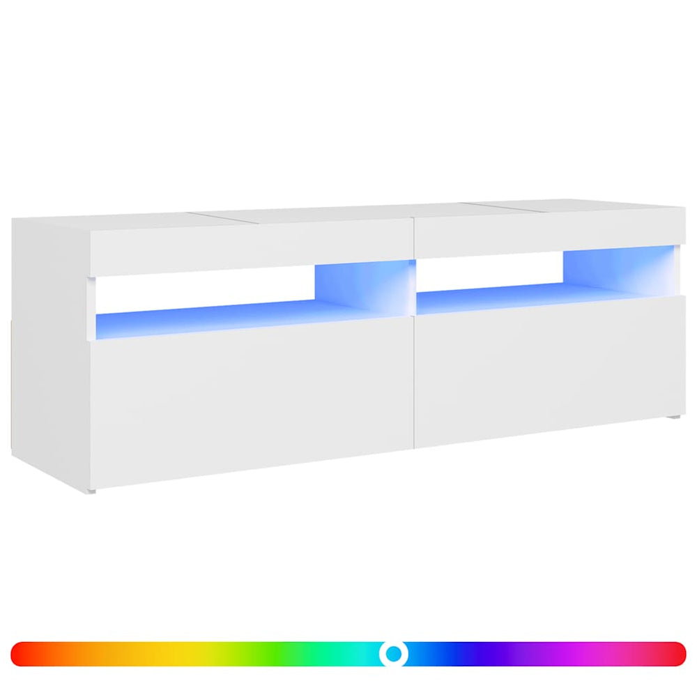TV-Schrank mit LED Weiß 120 cm