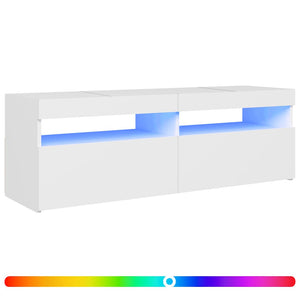 TV-Schrank mit LED Weiß 120 cm