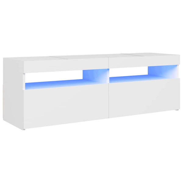 TV-Schrank mit LED Weiß 120 cm