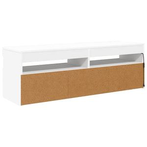 TV-Schrank mit LED Weiß 120 cm