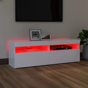 TV-Schrank mit LED Weiß 120 cm