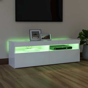 TV-Schrank mit LED Weiß 120 cm