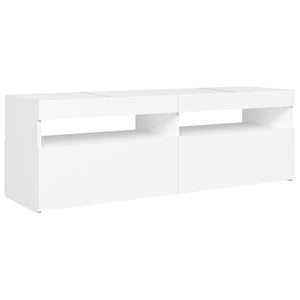 TV-Schrank mit LED Weiß 120 cm