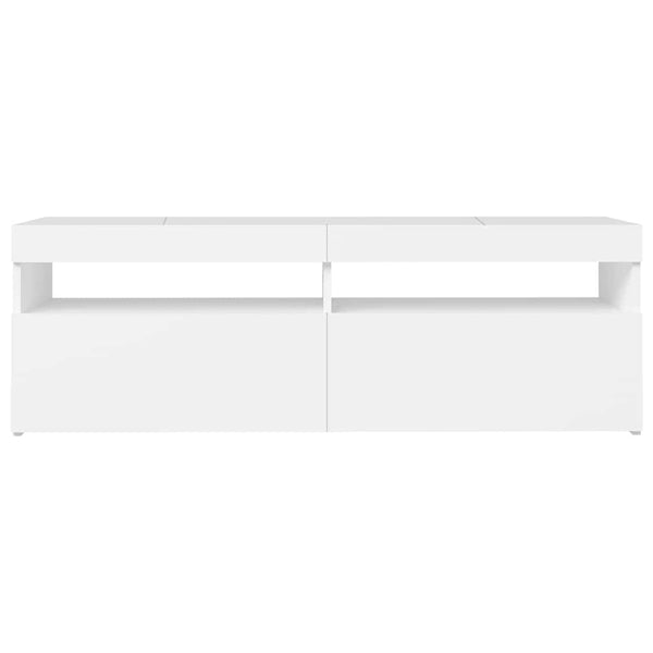 TV-Schrank mit LED Weiß 120 cm