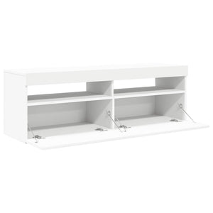 TV-Schrank mit LED Weiß 120 cm