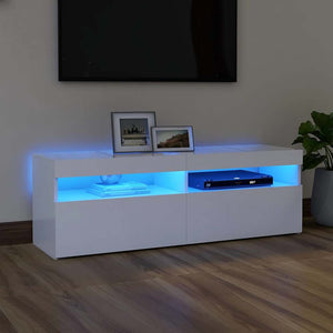TV-Schrank mit LED Weiß 120 cm
