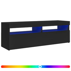 TV-Schrank Schwarz mit LED 120cm