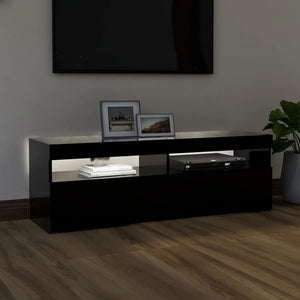TV-Schrank Schwarz mit LED 120cm