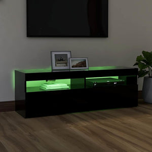 TV-Schrank Schwarz mit LED 120cm