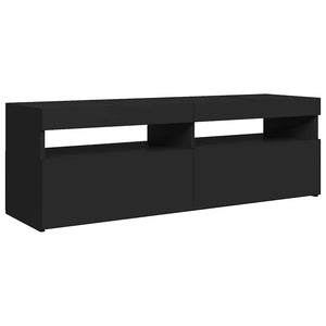 TV-Schrank Schwarz mit LED 120cm