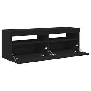 TV-Schrank Schwarz mit LED 120cm